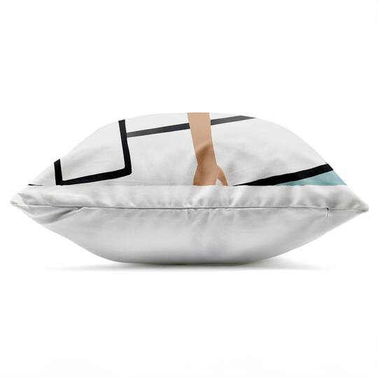 Stupell Industries 18" x 18" Summer Surfer Girl Beach Sky Outdoor Print Throw Pillow